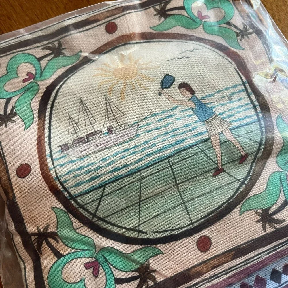 Anthropologie pickleball dishtowel NWT